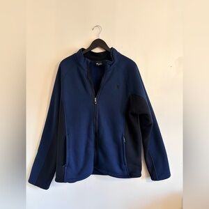Spyder Men's Full Zip Fleece Jacket Navy Black XL